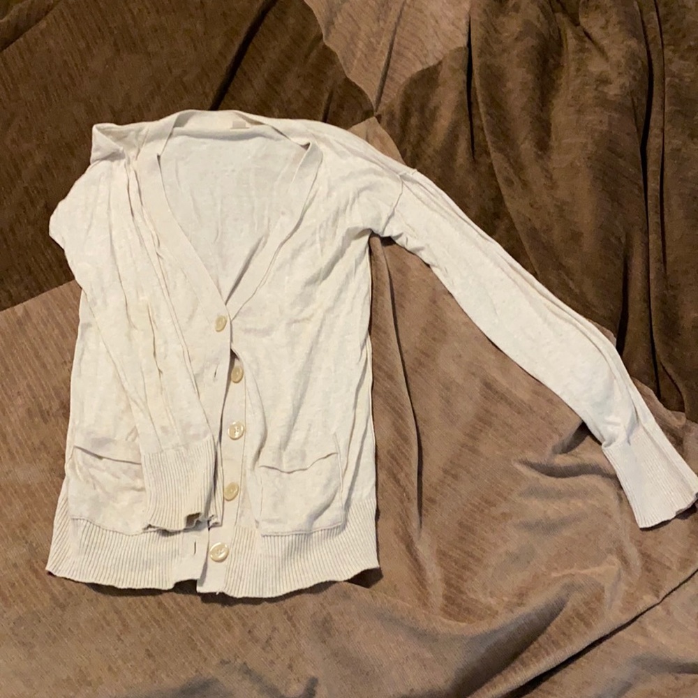 Oatmeal button up cardigan